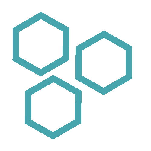Icon türkis Hexagon